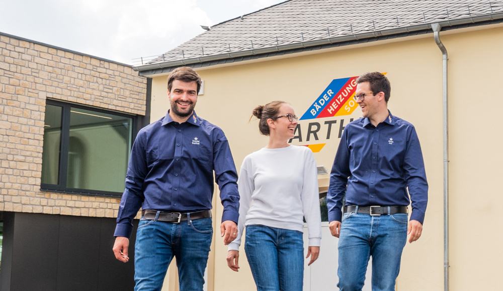 Geschäftsführung in zweiter Generation: Daniel Barthel, Stephanie und Armin Lux